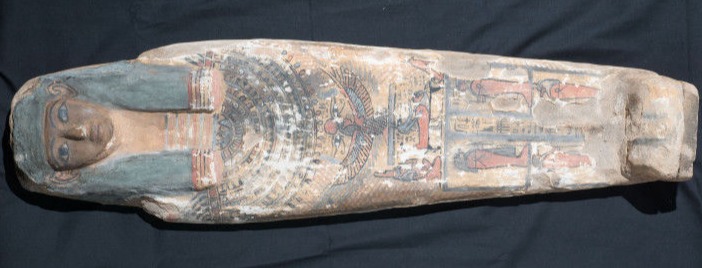 Child’s coffin containing the mummified remains of two cats (E.537).